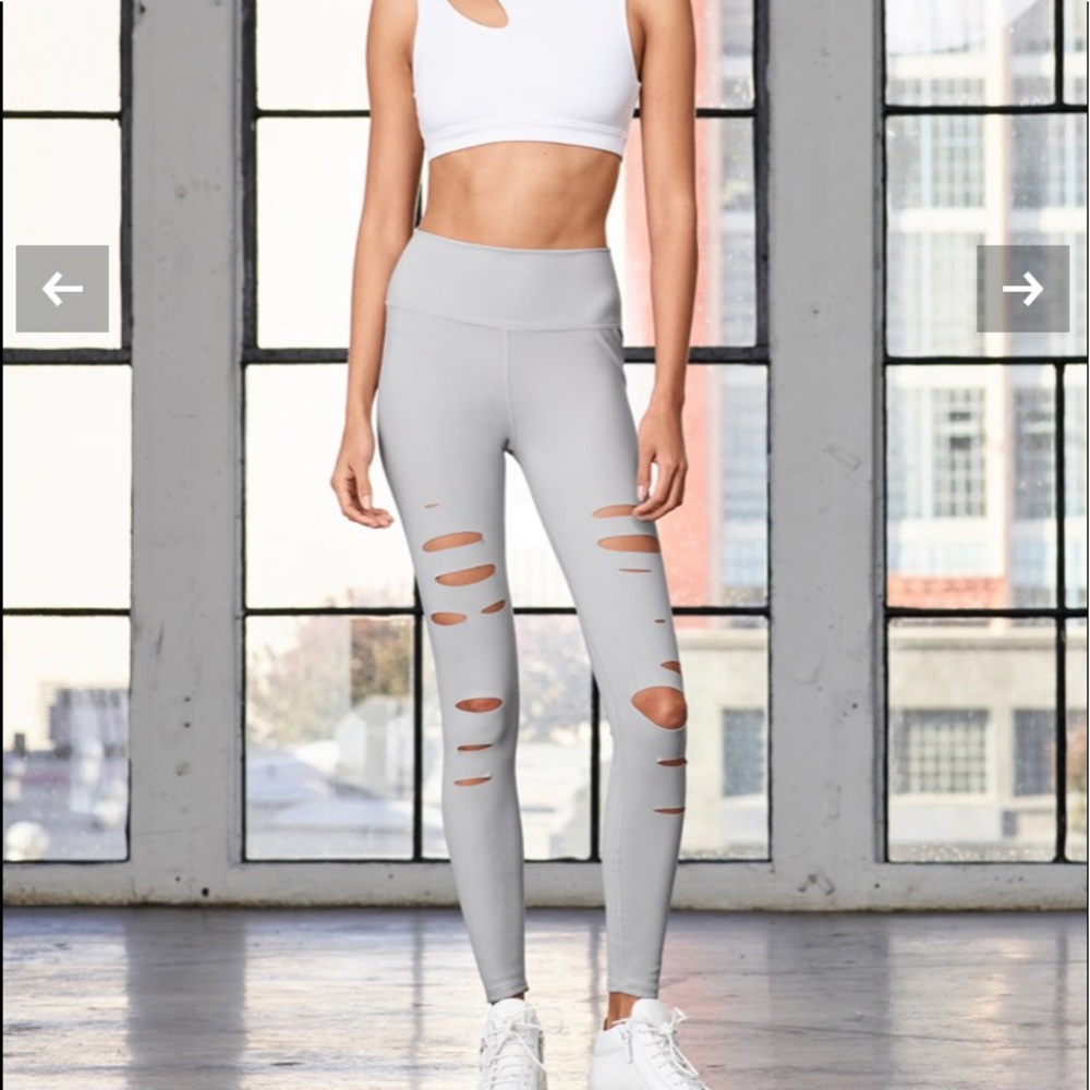 Alo high waisted ripped warrior leggings